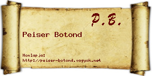 Peiser Botond névjegykártya